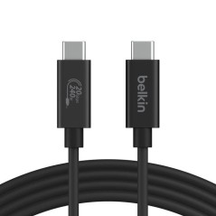 Belkin 2M USB Cable - USB4 Gen 2X2 | High-Speed Data Transfer & Durable Design - INZ004BT2MBK